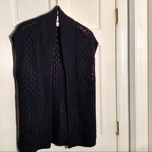 Elie Tahari crochet cashmere vest
